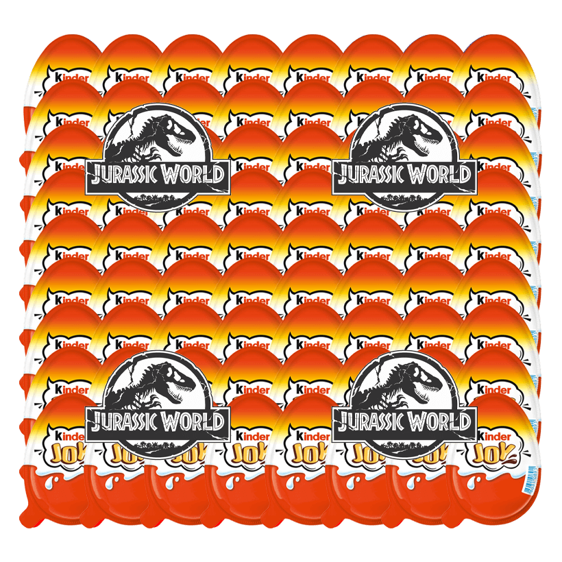 Набор Шоколадное Яйцо Kinder 72шт Joy Funko Jurassic World 20g - Retromagaz