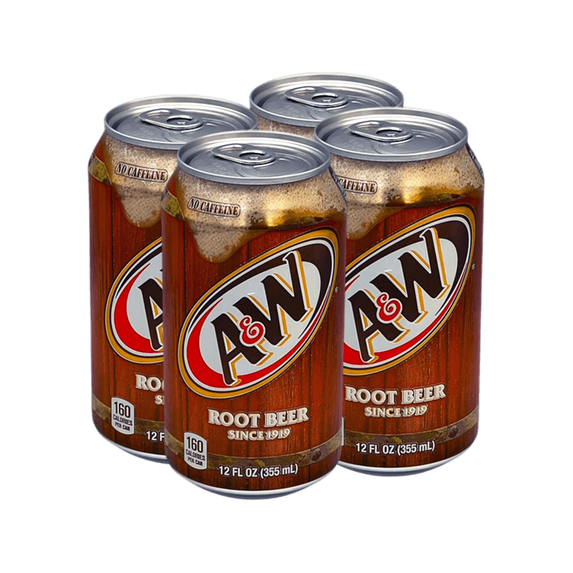 Набор Напиток 4шт A&W Root Beer 355ml - Retromagaz