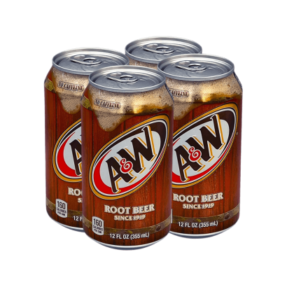 Набор Напиток 4шт A&W Root Beer 355ml - Retromagaz