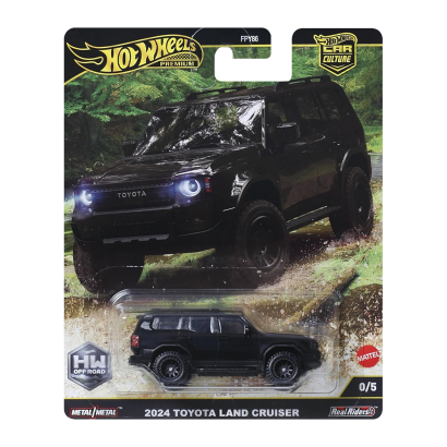 Машинка Premium Hot Wheels 2024 Toyota Land Cruiser Chase Off-Road 1:64 JBK75 Black - Retromagaz