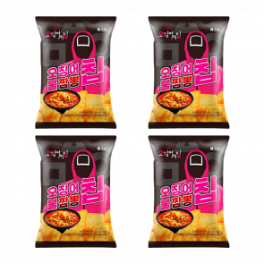 Набор Чипсы 4шт Orion Игра в Кальмара (Squid Game) Острые со Вкусом Кальмара 50g Набор Чипсы 4шт Orion Игра в Кальмара (Squid Game) Острые со Вкусом Кальмара 50g - Retromagaz