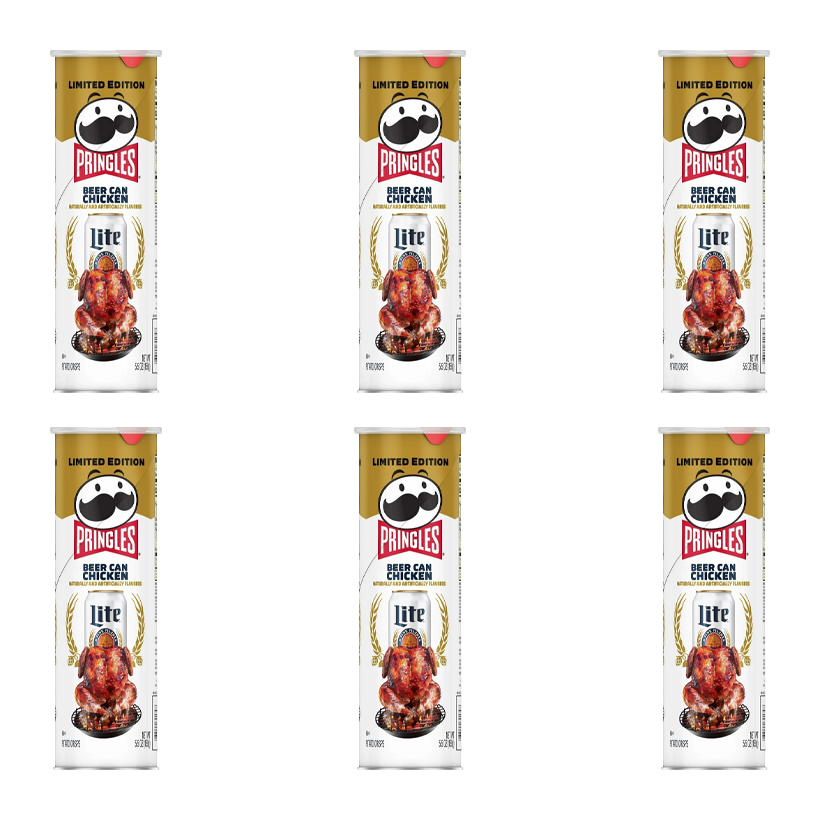 Набір Чипси 6шт Pringles USA Miller Lite Beer Can Chicken 158g - Retromagaz