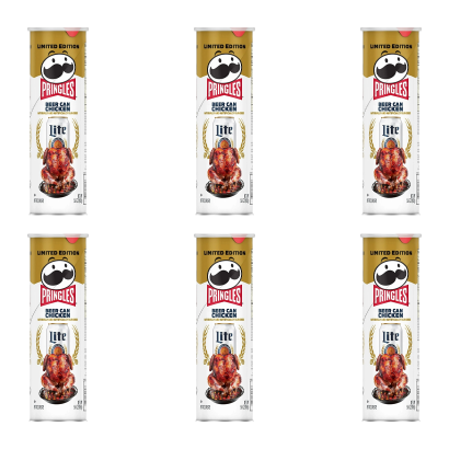 Набор Чипсы 6шт Pringles USA Miller Lite Beer Can Chicken 158g - Retromagaz