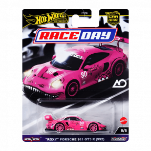 Машинка Premium Hot Wheels "Rexy" Porsche 911 GT3 R (992) Chase Race Day 1:64 HRV96 Pink - Retromagaz