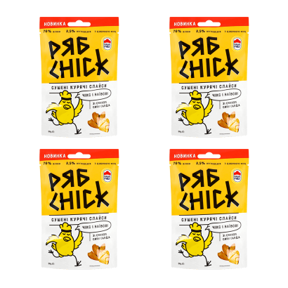 Набір Слайси 4шт РябChick Курячі зі Смаком Сиру Гауда 30g - Retromagaz