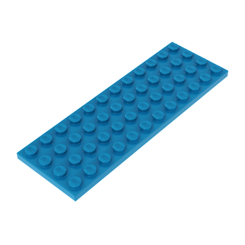 Пластина 4шт Lego Звичайна 4 x 12 3029 6227258 6343650 Dark Azure Б/У - Retromagaz