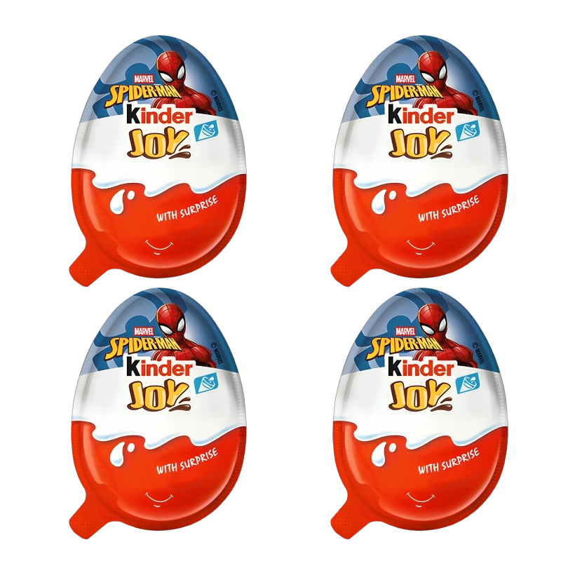 Набір Шоколадне Яйце 4шт Kinder Joy Spider Man 20g - Retromagaz