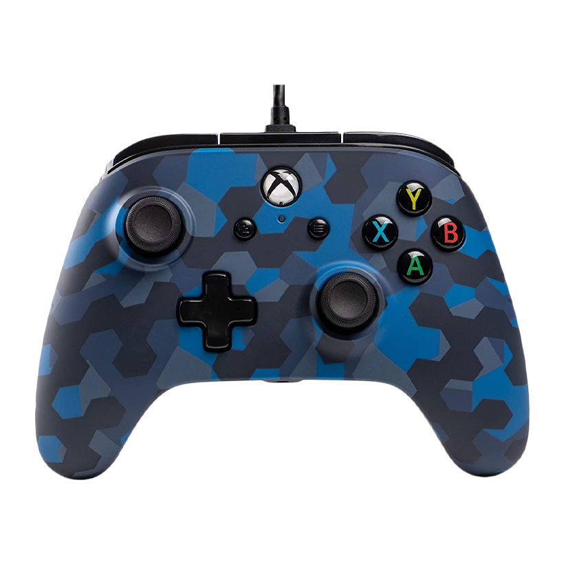 Геймпад Проводной RMC Xbox One Blue Camouflage Б/У - Retromagaz