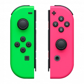 Контроллеры Беспроводной Nintendo Switch Joy-Con Neon Green Neon Pink Б/У Отличный - Retromagaz