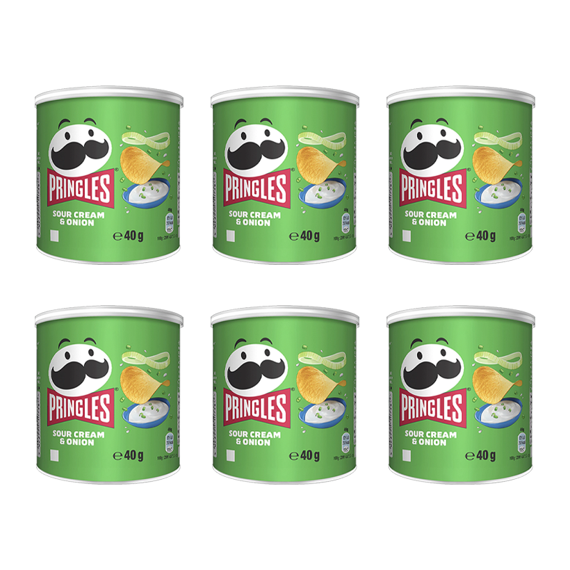 Набор Чипсы 6шт Pringles Mini Sour Cream & Onion 40g - Retromagaz