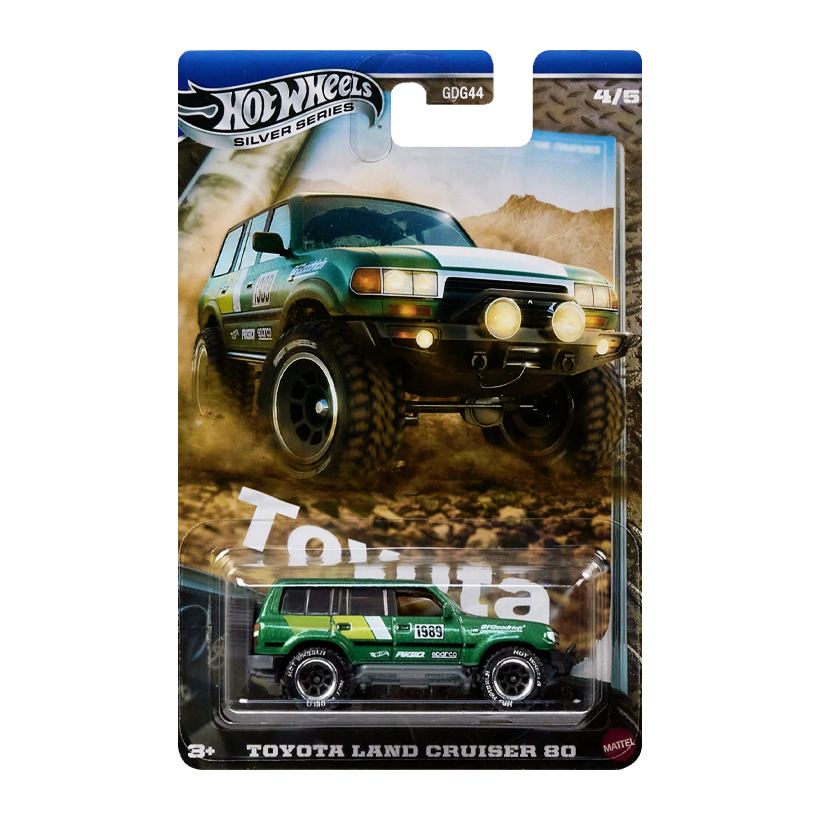 Тематична Машинка Hot Wheels Toyota Land Cruiser 80 Toyota 1:64 JCB74 Green - Retromagaz