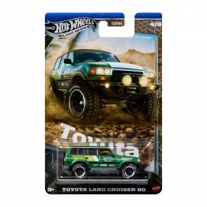 Тематическая Машинка Hot Wheels Toyota Land Cruiser 80 Toyota 1:64 JCB74 Green - Retromagaz
