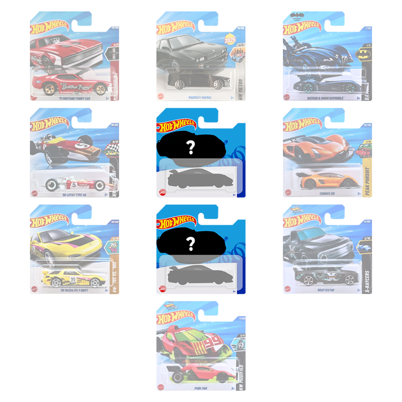Набір Машинка Базова 10шт Hot Wheels в Асортименті 1:64 5785 - Retromagaz