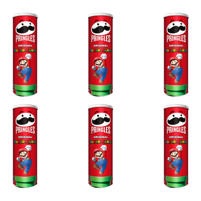 Набір Чипси 1шт 6шт Pringles Super Mario Original 165g - Retromagaz