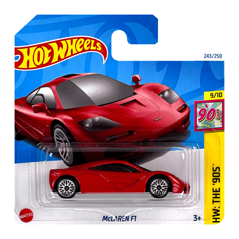 Машинка Базовая Hot Wheels McLaren F1 The `90S 1:64 HTB11 Red - Retromagaz