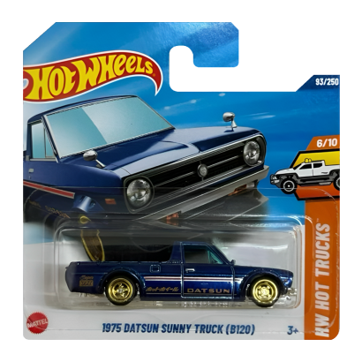 Машинка Базовая Hot Wheels 1975 Datsun Sunny Truck (B120) Super Treasure Hunt STH Hot Trucks 1:64 JBC38 Blue - Retromagaz
