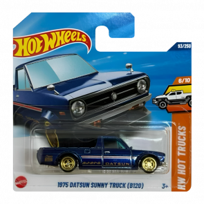 Машинка Базовая Hot Wheels 1975 Datsun Sunny Truck (B120) Super Treasure Hunt STH Hot Trucks 1:64 JBC38 Blue Машинка Базовая Hot Wheels 1975 Datsun Sunny Truck (B120) Super Treasure Hunt STH Hot Trucks 1:64 JBC38 Blue - Retromagaz