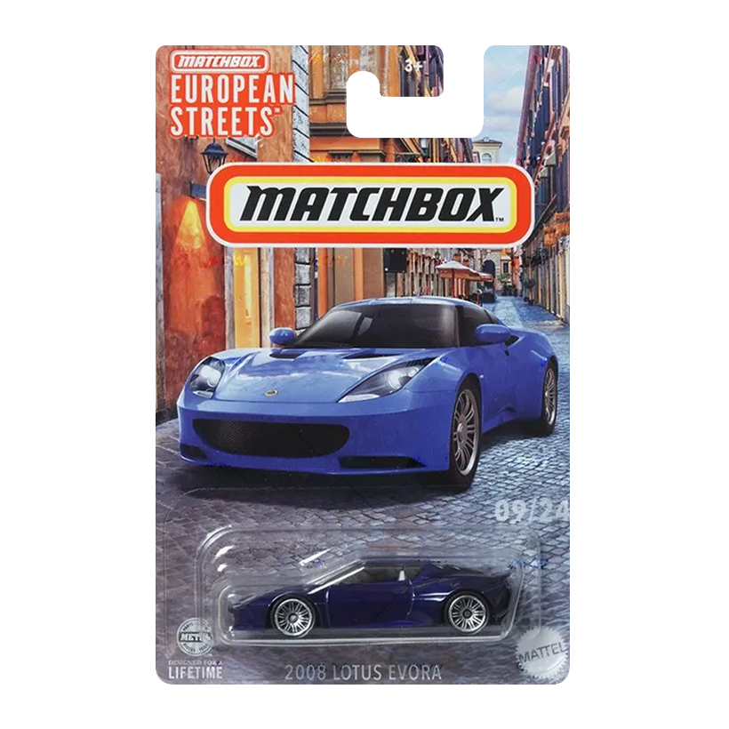 Тематична Машинка Matchbox 2008 Lotus Evora European Streets 1:64 HVV05/HVV28 Blue - Retromagaz