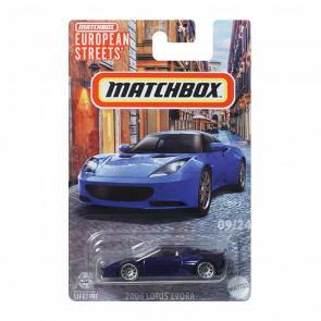 Тематическая Машинка Matchbox 2008 Lotus Evora European Streets 1:64 HVV05/HVV28 Blue - Retromagaz
