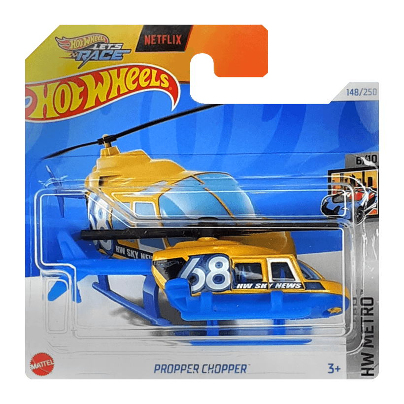 Машинка Базовая Hot Wheels Propper Chopper Metro 1:64 HTB18 Yellow - Retromagaz