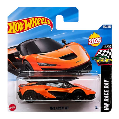 Машинка Базова Hot Wheels McLaren W1 Race Day 1:64 HYW41 Orange - Retromagaz