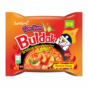 Лапша Samyang Buldak Tom Yum (Том Ям) Острая 145g - Retromagaz