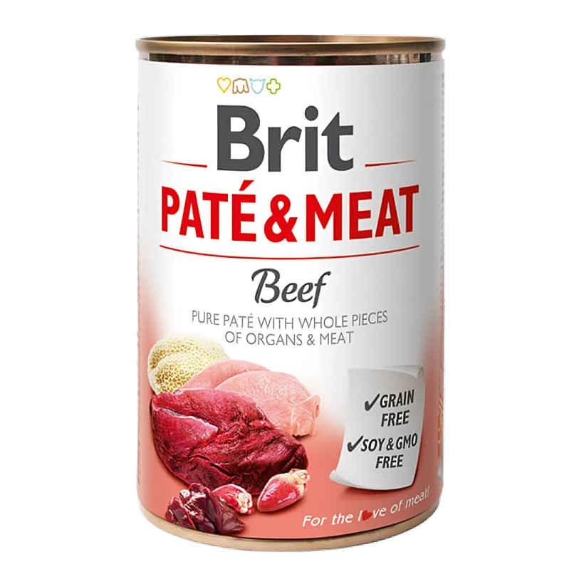 Влажный Корм для Собак Brit Care Pate & Meat Говядина и Индейка 400g - Retromagaz