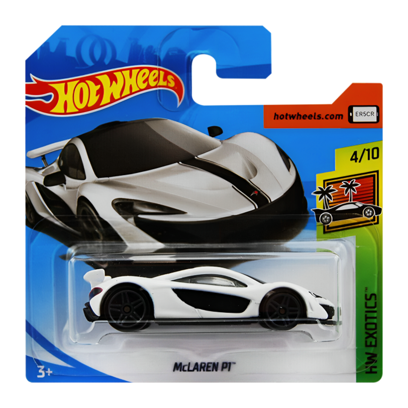 Машинка Базова Hot Wheels McLaren P1 Exotics 1:64 FJY00 White - Retromagaz