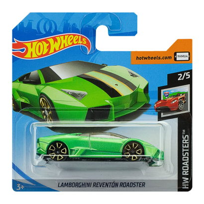 Машинка Базова Hot Wheels Lamborghini Reventon Roadster Roadsters 1:64 FYD28 Green - Retromagaz