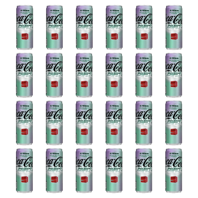 Набор Напиток Coca-Cola 24шт K-Wave Zero Sugar Limited Edition 250ml - Retromagaz