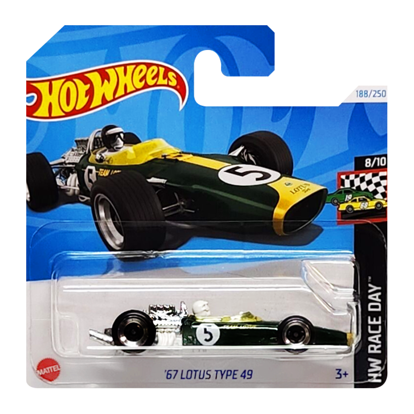 Машинка Базовая Hot Wheels '67 Lotus Type 49 Race Day 1:64 HRY76 Green - Retromagaz