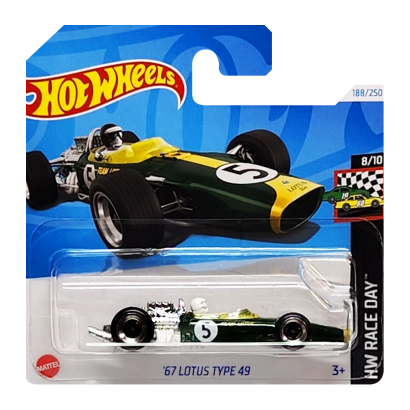 Машинка Базова Hot Wheels '67 Lotus Type 49 Race Day 1:64 HRY76 Green - Retromagaz