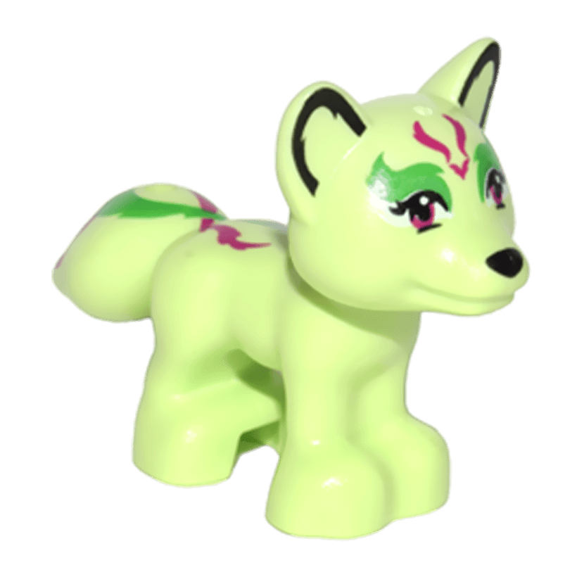Фігурка Lego Земля Fox Friends Elves Magenta Eyes Bright Green Magenta Elves Tribal Animals 19532pb04 6151568 Yellowish Green Б/У - Retromagaz