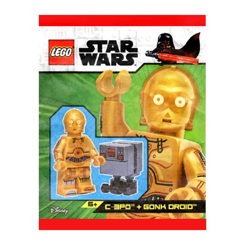 Конструктор Lego Фигурка C-3PO and Gonk Droid Paper Bag Star Wars 912310 sw1201 sw1314 Новый - Retromagaz