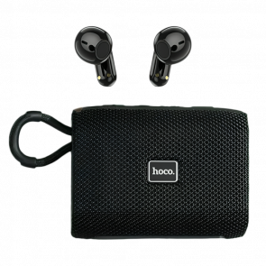Портативна Колонка Hoco HC15 + Бездротові Навушники Black