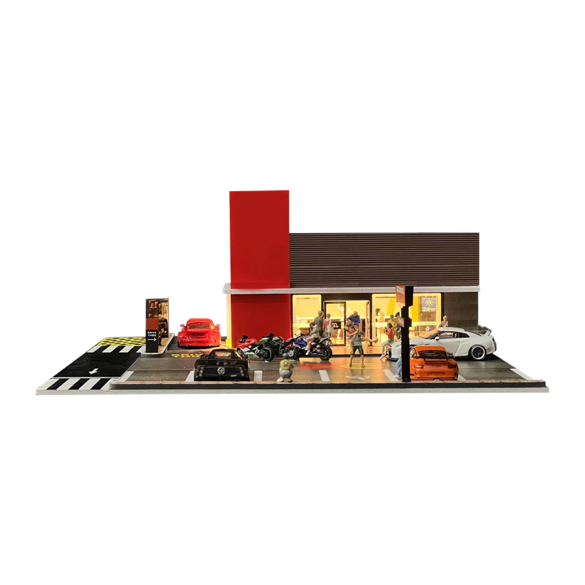 Діорама G-Fans McD Building 1:64 710033 Black - Retromagaz