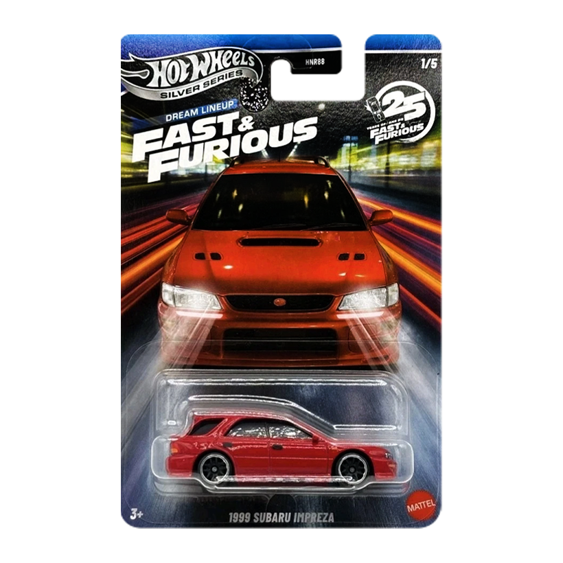 Тематическая Машинка Hot Wheels 1999 Subaru Impreza Fast & Furious 1:64 JKX10 Red - Retromagaz