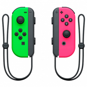 Контроллеры Беспроводной Nintendo Switch Joy-Con (45496430795) Neon Green Neon Pink Новый - Retromagaz