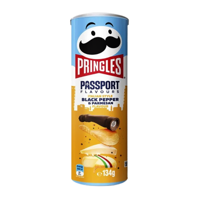 Чипсы Pringles Passport Flavours Italian Black Pepper & Parmesan 134g - Retromagaz