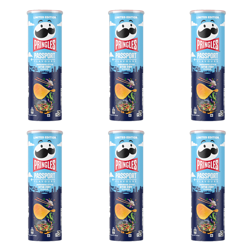 Набор Чипсы 6шт Pringles Passport Flavours Japanese Style Stir Fry 165g - Retromagaz
