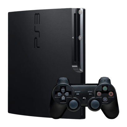 Набір Консоль Sony PlayStation 3 Slim 120GB Black Б/У  + Геймпад Бездротовий RMC Новий - Retromagaz