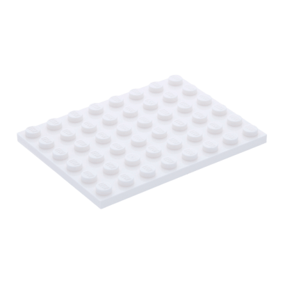Пластина Lego Звичайна 6 x 8 3036 303601 White 4шт Б/У - Retromagaz