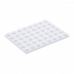 Пластина Lego Обычная 6 x 8 3036 303601 White 4шт Б/У Хороший - Retromagaz