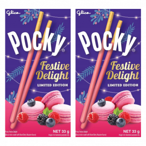 Набір Палочки 2шт Glico Pocky зі Смаком Ягідних Макарунів 33g - Retromagaz