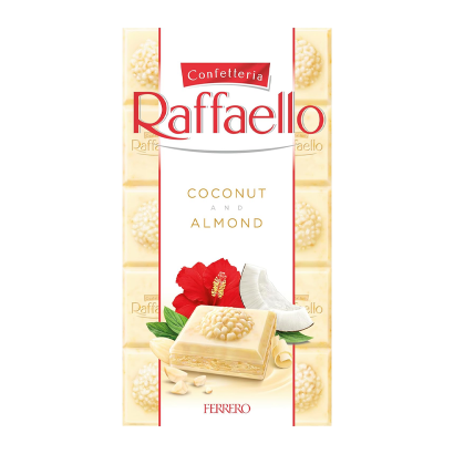 Шоколад Белый Raffaello Coconut & Almond 90g - Retromagaz