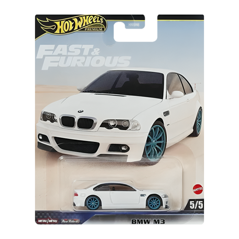 Машинка Premium Hot Wheels BMW M3 (E46) Fast & Furious 1:64 HYP70 White - Retromagaz