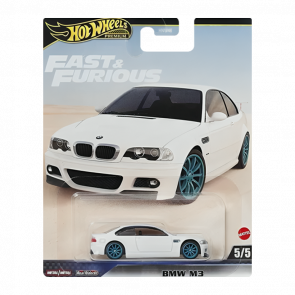 Машинка Premium Hot Wheels BMW M3 (E46) Fast & Furious 1:64 HYP70 White - Retromagaz