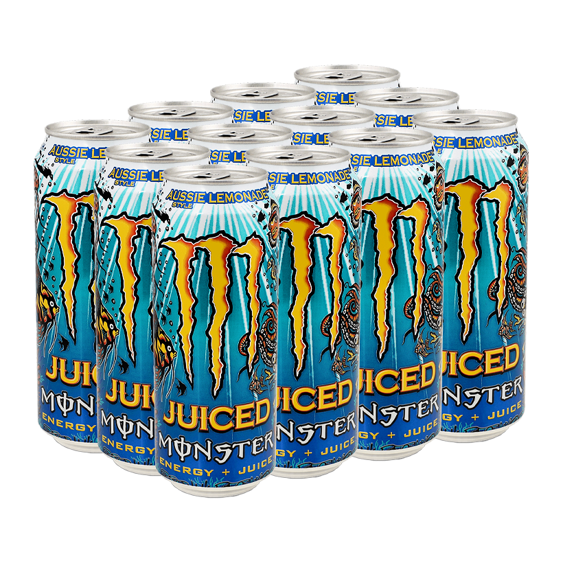 Набор Напиток Энергетический 12шт Monster Energy Aussie Lemonade 500ml - Retromagaz