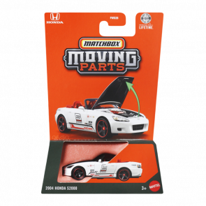 Тематическая Машинка Matchbox 2004 Honda S2000 Moving Parts 1:64 JHV63 White - Retromagaz