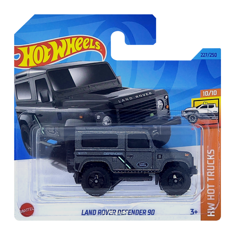 Машинка Базова Hot Wheels Land Rover Defender 90 Hot Trucks 1:64 HKJ05 Dark Grey - Retromagaz